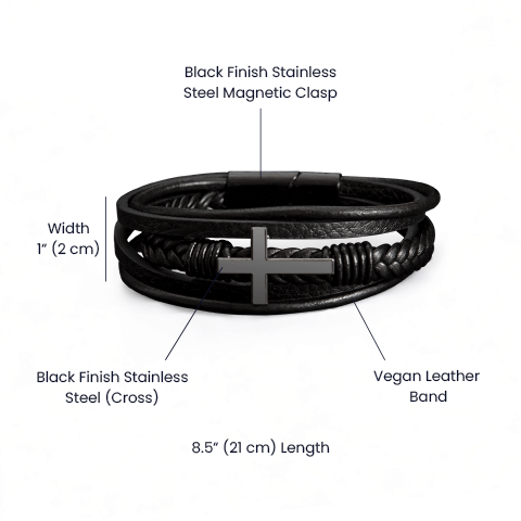 Details of Cross Leather Bracelet