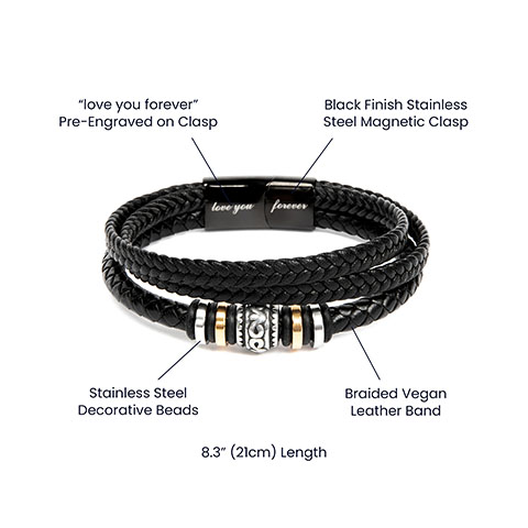 Buy Leather Men's Bracelets Personalised for You